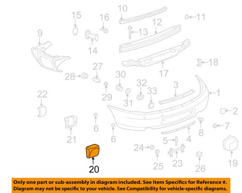 Porsche oem 02-05 911 rear bumper-buffer left 99650562500g2x