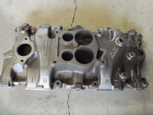 Gm intake manifold sbc gm performance 4bbl 6283751 oem camaro nova corvette