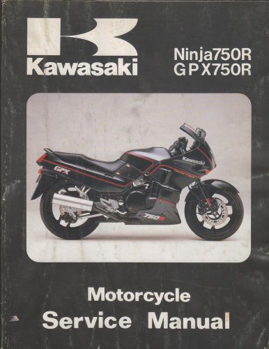 1987 kawasaki motorcycle ninja750r  p/n 99924-1079-01 service manual (855)