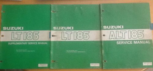 1982-87 suzuki 185 lt-185 185g 185f all terrain vehicle atv repair manual good