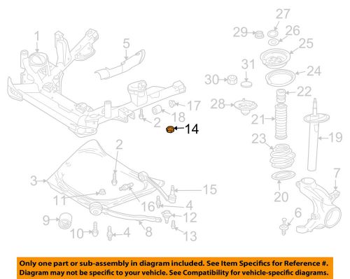 Bmw oem 09-10 x3 front suspension-lower ball joint nut 31003453633