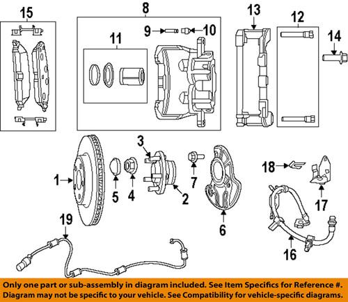 Mopar oem 68147681aa disc brake pad/brake pad or shoe, front