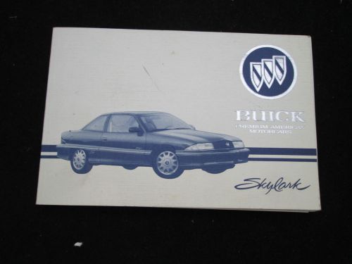 1994 buick skylark owner&#039;s manual in excellent condition