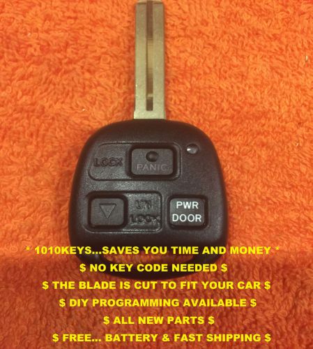 Pre-cut easy  diy program 3 button fob remote key w/pwr door listed models 04-p