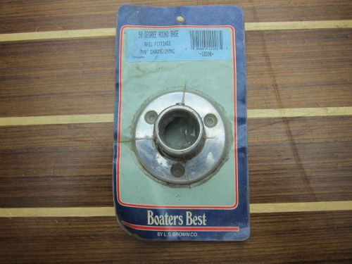 L.s. brown 12208 chrome zamak 90 degree 7/8&#034; round base rail fitting new