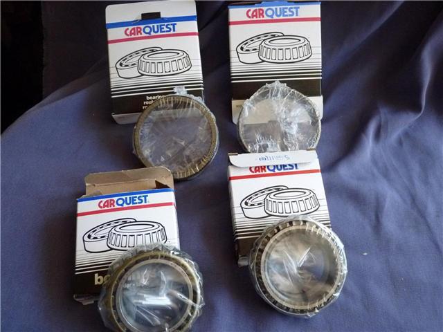 Set of 2 pairs carquest/timken 387as wheel bearing + 382a race cups usa nos