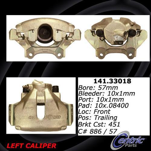 Centric 141.33018 front brake caliper-premium semi-loaded caliper