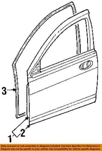 Mopar oem uj30xxxag front door-door weather strip