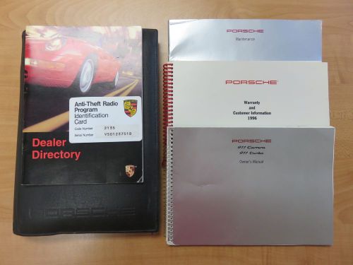 1996 porsche 993 911 carrera c2 c4 4s turbo coupe owners manuals