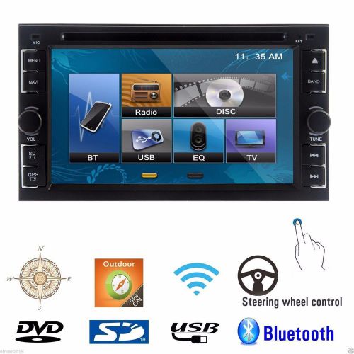 Double 2din hd car stereo dvd cd player in dash bluetooth radio ipod tv mp3 usb