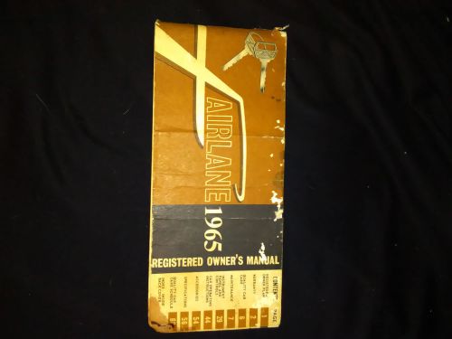 1965 ford fairlane registered owners manual