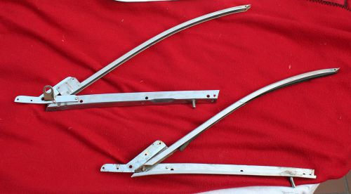 Corvette 1956 1957 1958 triangle window frames left right t bracket brackets