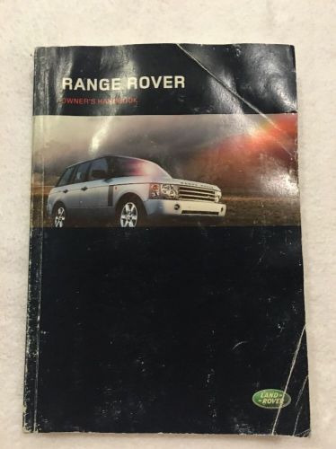 Range rover owners manual 2004