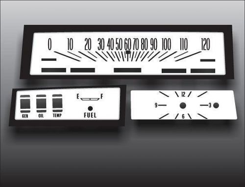 1973-1974 chevrolet chevelle sweep dash instrument cluster white face gauges