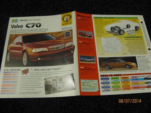 ★★ volvo c70 ts - collector brochure specs info 1997+ ★★