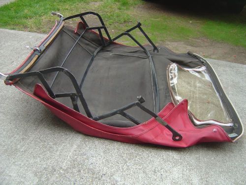 Jaguar xk120 conv top frame metal bows with top late xk120 ots