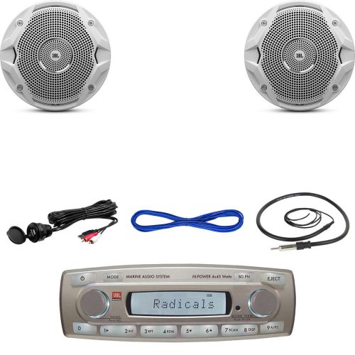 Jbl marine cd am fm radio, usb interface,6.5&#034; jbl marine speakers/wires, antenna