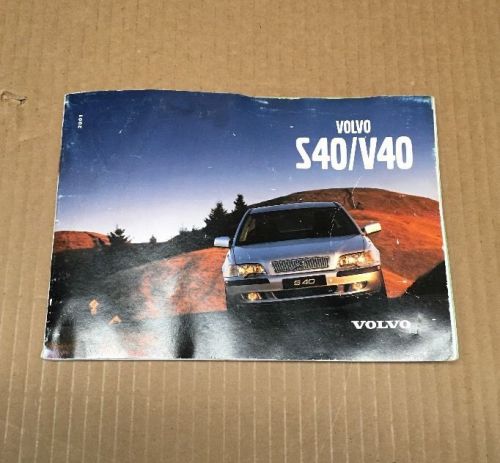 Volvo 2001 s40 v40 oem original factory owners manual book guide tp5126