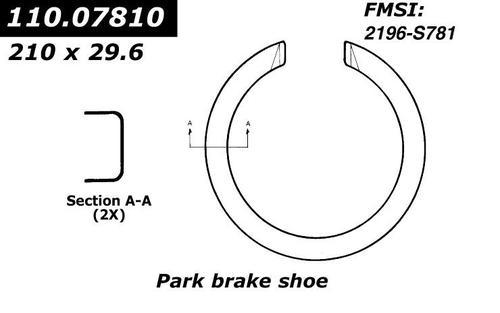 Centric 111.07810 parking brake shoe