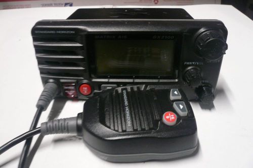 Standard horizon gx2100 marine vhf with ais black as is+microphone read ad