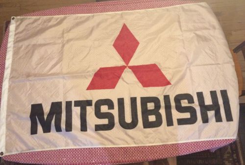 Mitsubishi dealership advertisement flag