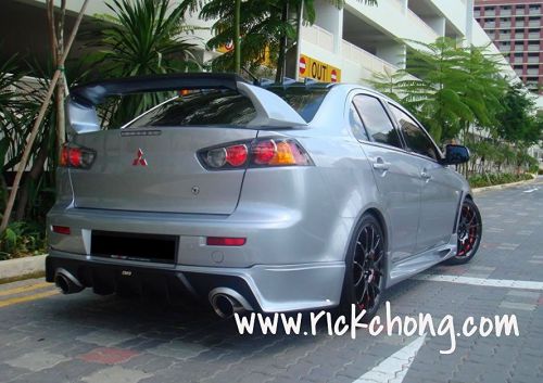 2008 to 2015 mitsubishi lancer evo x ralliart scorpion custom spoiler painted