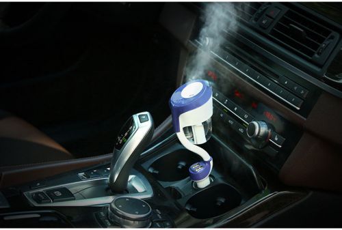 Car fragrance humidifier cigarette lighter with usb socket appliances blue