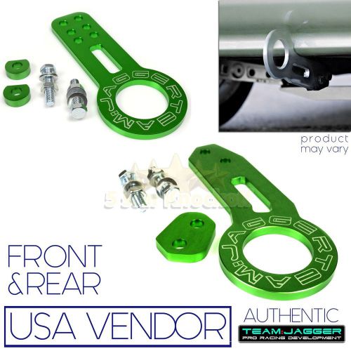 For isuzu suzuki!bolt on jdm look! usa green front+rear combo tow hook + screws