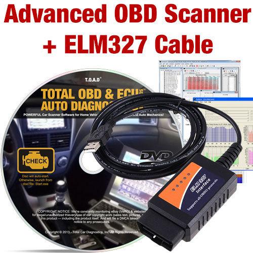 Car diagnostics tuning software + elm327 usb (obd obd2 obdii scan tool scanner)