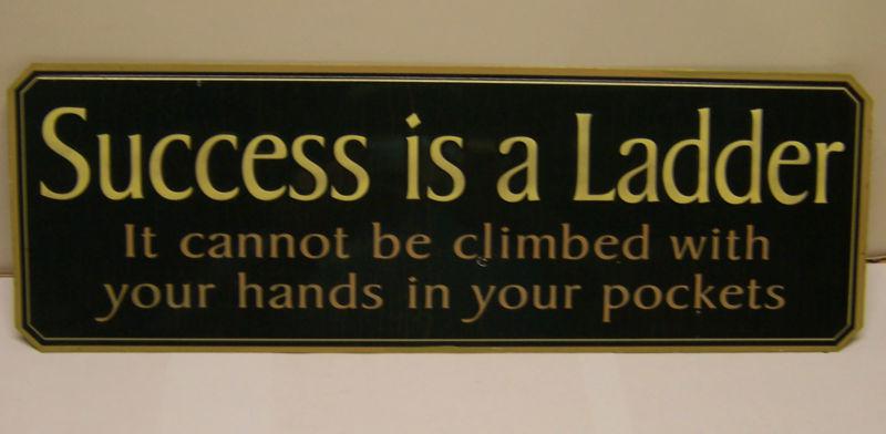 Success is a ladder tin sign garage shop chevy ford man cave new basement office