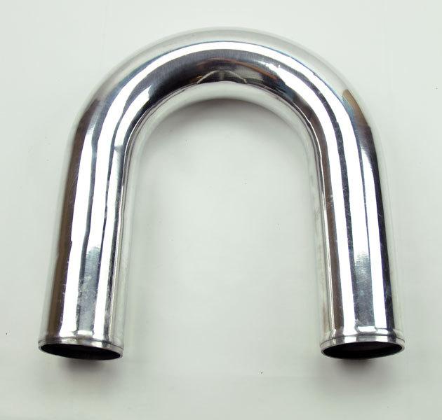 High quality 2.5" u pipe  intercooler turbo piping polished aluminum flared ends