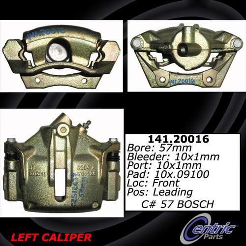 Centric 141.20016 front brake caliper-premium semi-loaded caliper