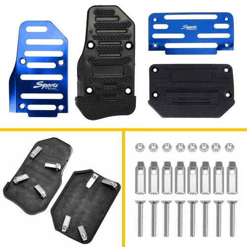 Universal non slip automatic gas brake foot pedal pad cover car accessories blue