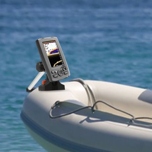 20&#034; portableuniversal adjustable transducer bracket + fishfinder mount 360° tool