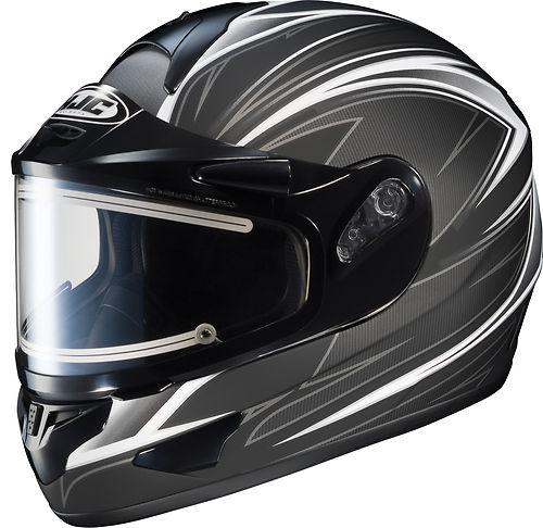 Hjc cl-16 razz snow helmet black silver electric shield 3xl