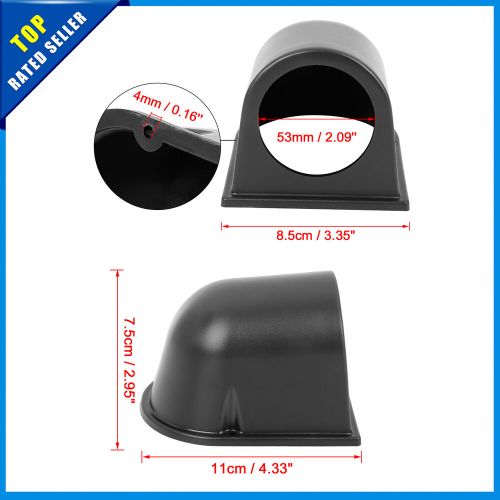 Pack of 1 universal car 2.09&#034; 53mm abs gauge pod meter mount holder matte black