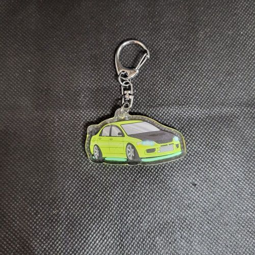 Mitsubishi evo 8 keychain acrylic