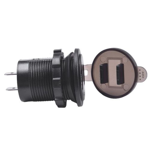 Dual qc 3.0 12v car-charger usb socket with switch voltmeter and led indicator