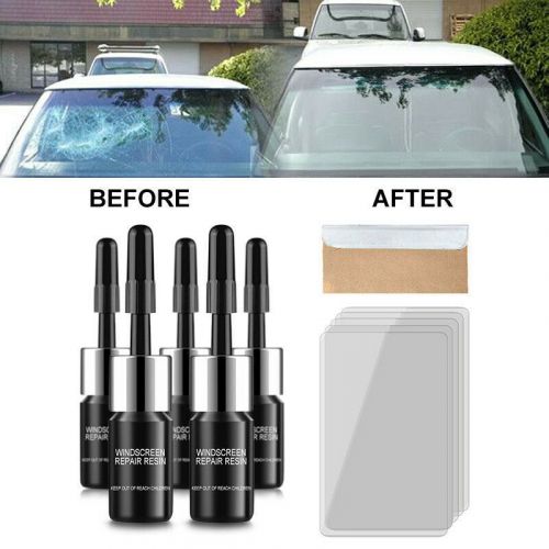 Auto glass nano repair fluid car windshield resin crack tool kit crack from 5pcs