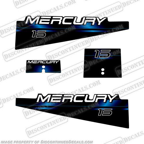 Fits mercury 15hp blue decal kit - 1994 - 1999