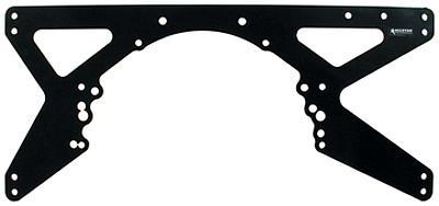 Allstar performance black powdercoated all38138 each midplate sb chevy / sb ford