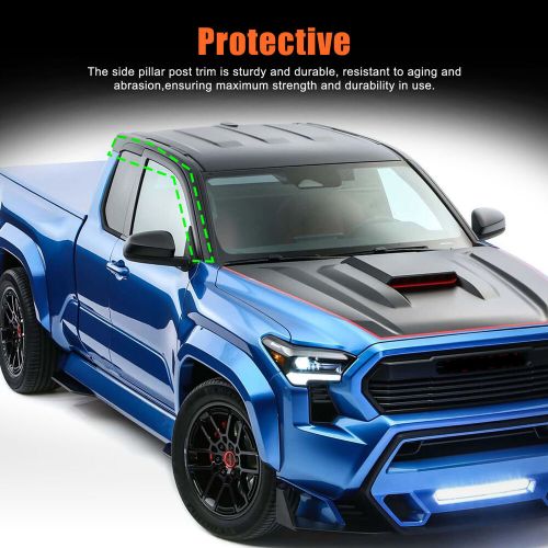 Window rain guards visor rain guard wind deflectors for toyota tacoma 2024+ us