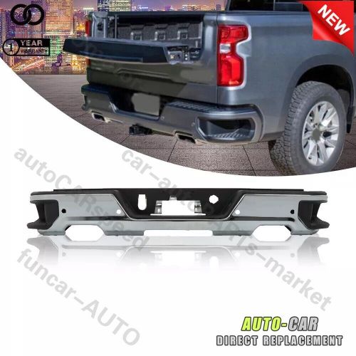 Rear bumper assembly for 19-24 chevy silverado gmc sierra single/dual exhuast tx