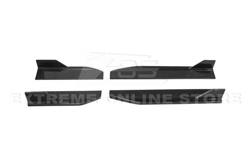 For 24-up ford mustang s650 gt500 performance carbon fiber side skirts extension