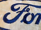 Vintage ford motors patch oval embroidered blue and white 9.5&#034; advertising car