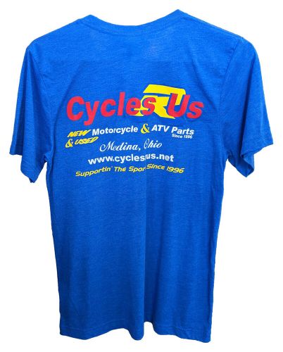 Cycles r us 25th anniversary logo blue tee shirt x large