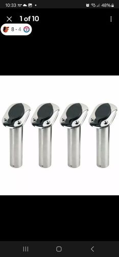 Amarine made 4 pcs 30 degree stainless steel flush mount boat fishing rod holder