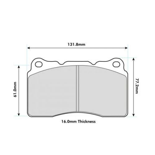 Pbs protrack front brake pads for megane rs mk3 &amp; mk4 250 265 275 280 300