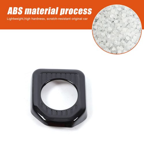 Abs black car starter stop engine button frame trim cover for toyota prado 2024+