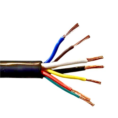 Premium rv trailer cable 7 way 14/4-12/1-10/2 copper conductor pvc jacket  10 ft